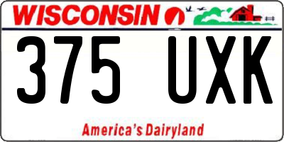 WI license plate 375UXK