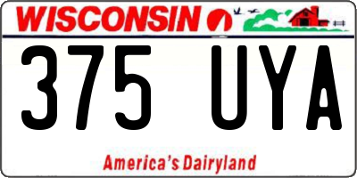WI license plate 375UYA
