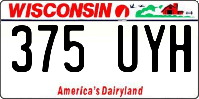 WI license plate 375UYH