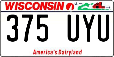 WI license plate 375UYU
