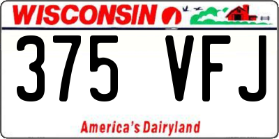 WI license plate 375VFJ