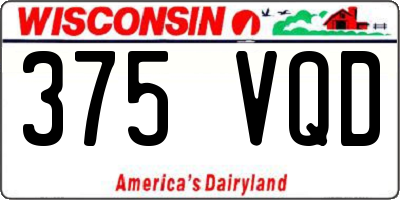 WI license plate 375VQD