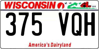 WI license plate 375VQH