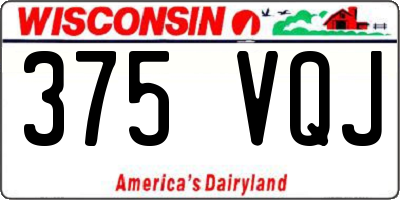 WI license plate 375VQJ