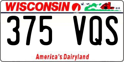 WI license plate 375VQS