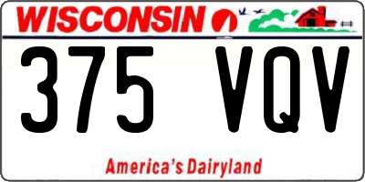 WI license plate 375VQV