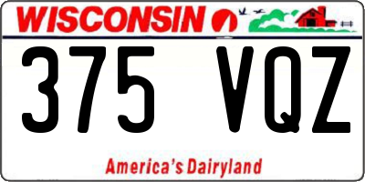 WI license plate 375VQZ