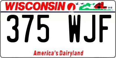 WI license plate 375WJF