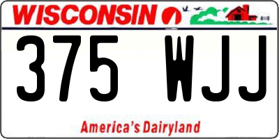 WI license plate 375WJJ