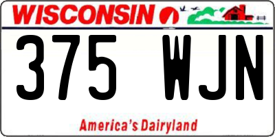 WI license plate 375WJN