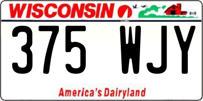 WI license plate 375WJY