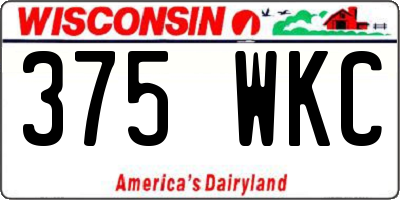 WI license plate 375WKC