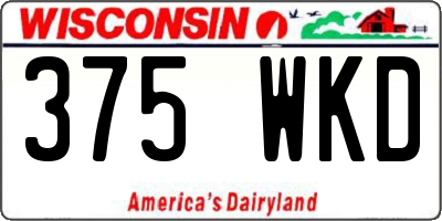 WI license plate 375WKD