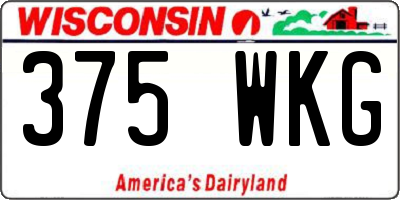 WI license plate 375WKG