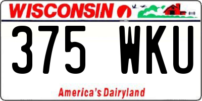 WI license plate 375WKU