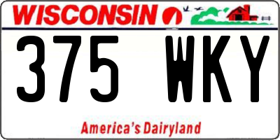 WI license plate 375WKY