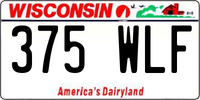 WI license plate 375WLF