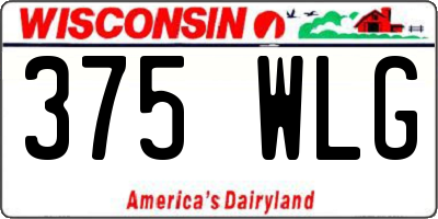WI license plate 375WLG
