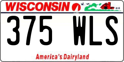 WI license plate 375WLS