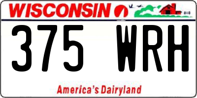 WI license plate 375WRH