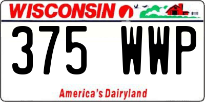 WI license plate 375WWP