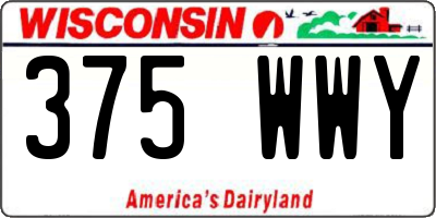WI license plate 375WWY