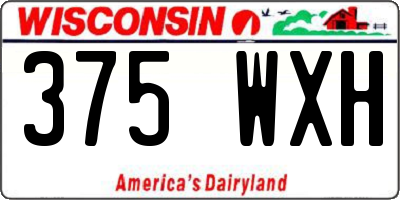 WI license plate 375WXH