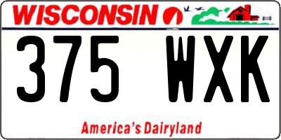 WI license plate 375WXK