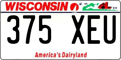 WI license plate 375XEU
