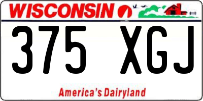 WI license plate 375XGJ