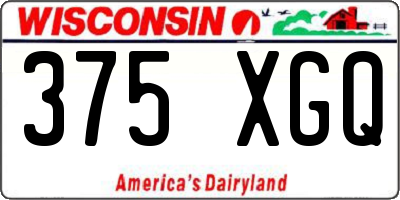 WI license plate 375XGQ