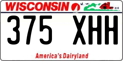 WI license plate 375XHH