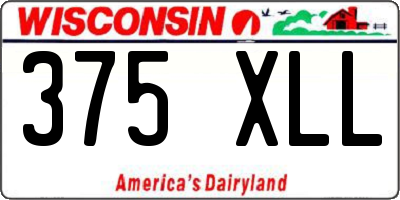 WI license plate 375XLL