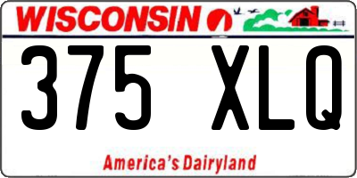 WI license plate 375XLQ