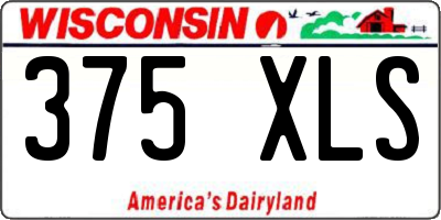 WI license plate 375XLS