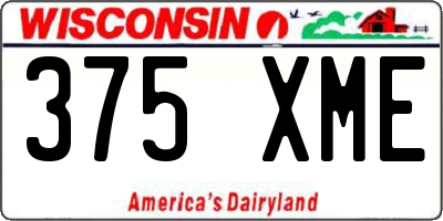 WI license plate 375XME