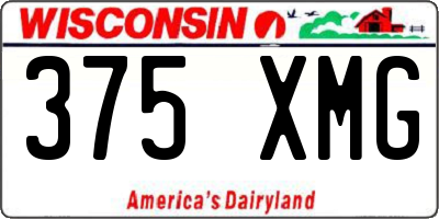 WI license plate 375XMG
