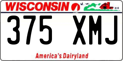 WI license plate 375XMJ