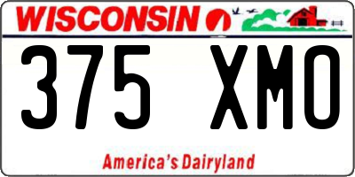WI license plate 375XMO