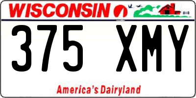 WI license plate 375XMY