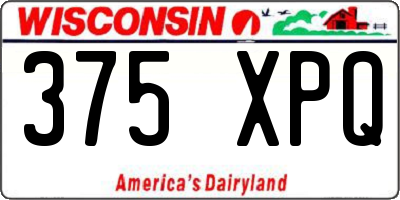 WI license plate 375XPQ