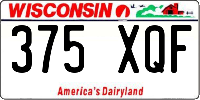 WI license plate 375XQF