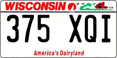 WI license plate 375XQI