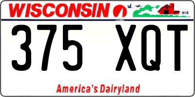 WI license plate 375XQT