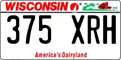 WI license plate 375XRH