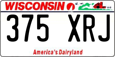 WI license plate 375XRJ