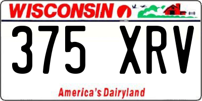 WI license plate 375XRV