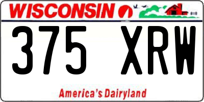 WI license plate 375XRW