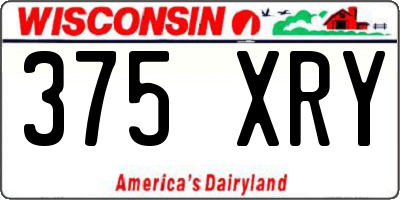 WI license plate 375XRY