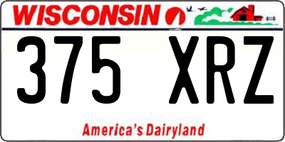 WI license plate 375XRZ